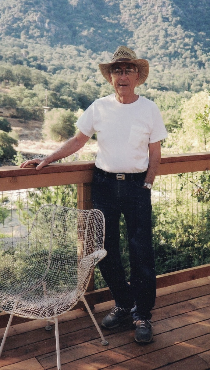 Dad on the deck in Three Rivers
